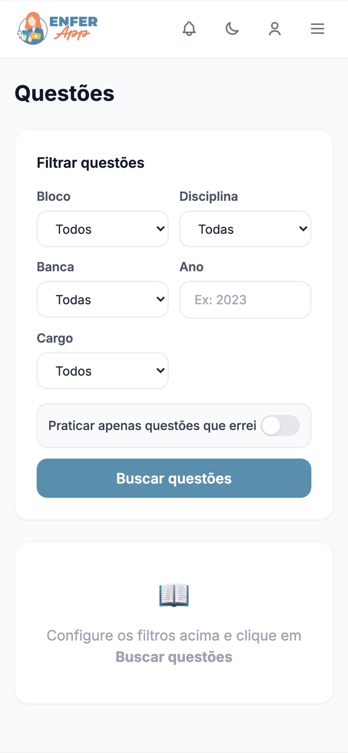 Questões no Enfer App