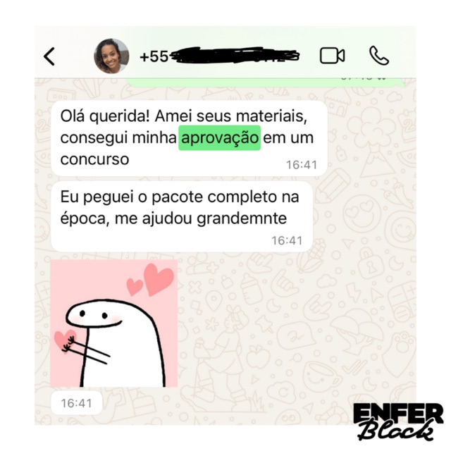 Depoimento de aluna aprovada